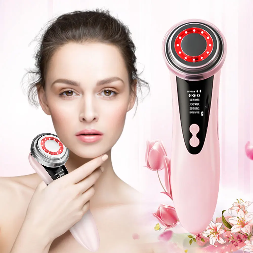 Multi-function Heating Cosmetic High Frequency Vibration Beauty Device Lifting Tightening Skin Facial Rejuvenation Massager