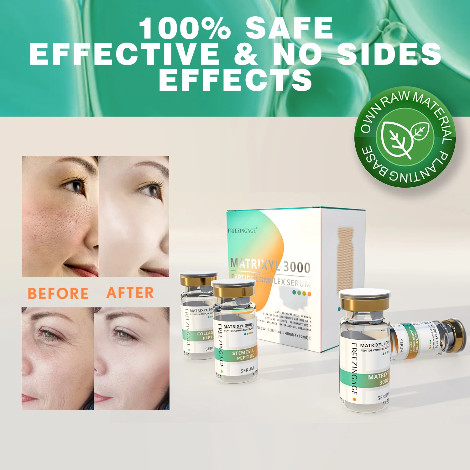 New Products Multi Peptides MATRIXYL 3000 Anti Aging Wrinkle Removing Collagen Stem Cell Peptide Serum for Face