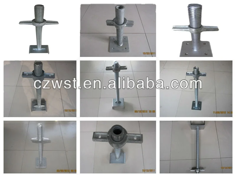 Q235 Scaffold Prop leveling shoring Painted Hollow Solid Adjustable Scaffolding screw jack base
