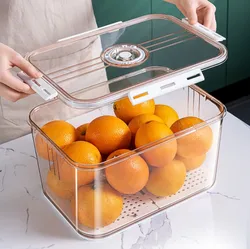 Vegetable Storage Containers for Fridge, Produce Saver Containers Refrigerator Organizer Bins Plastic Produce Keepers