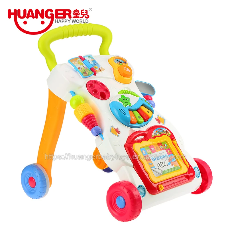 HUANGER Juguetes Para Bebe Musical Push Walker прочные по низкой цене Детские Многофункциональные ходунки 3 в 1 с защитой от опрокидывания