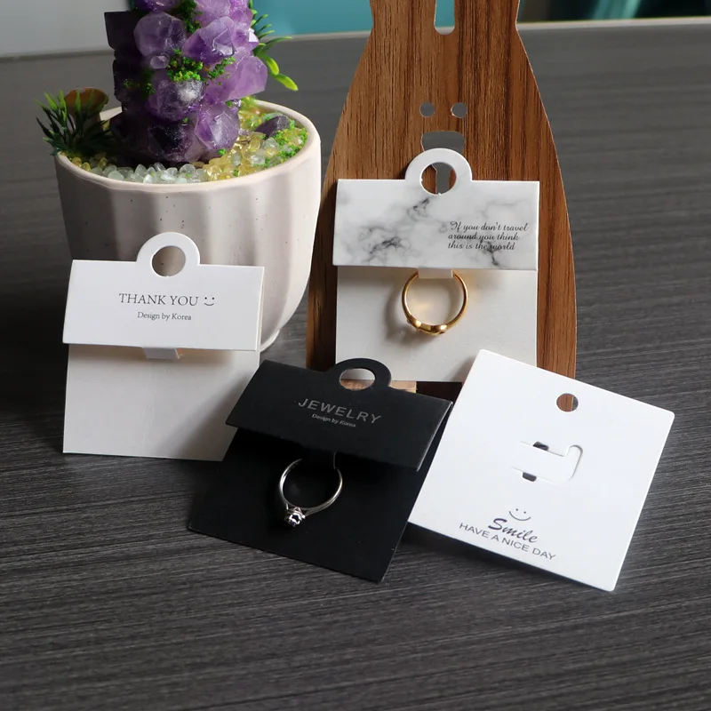 custom cardstock jewelry packaging display card for earrings rings