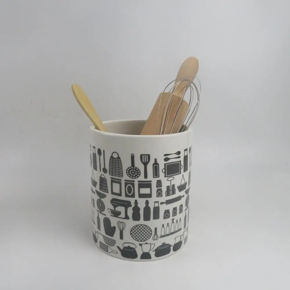 Eco-friendly ceramic kitchen utensil holder for sale