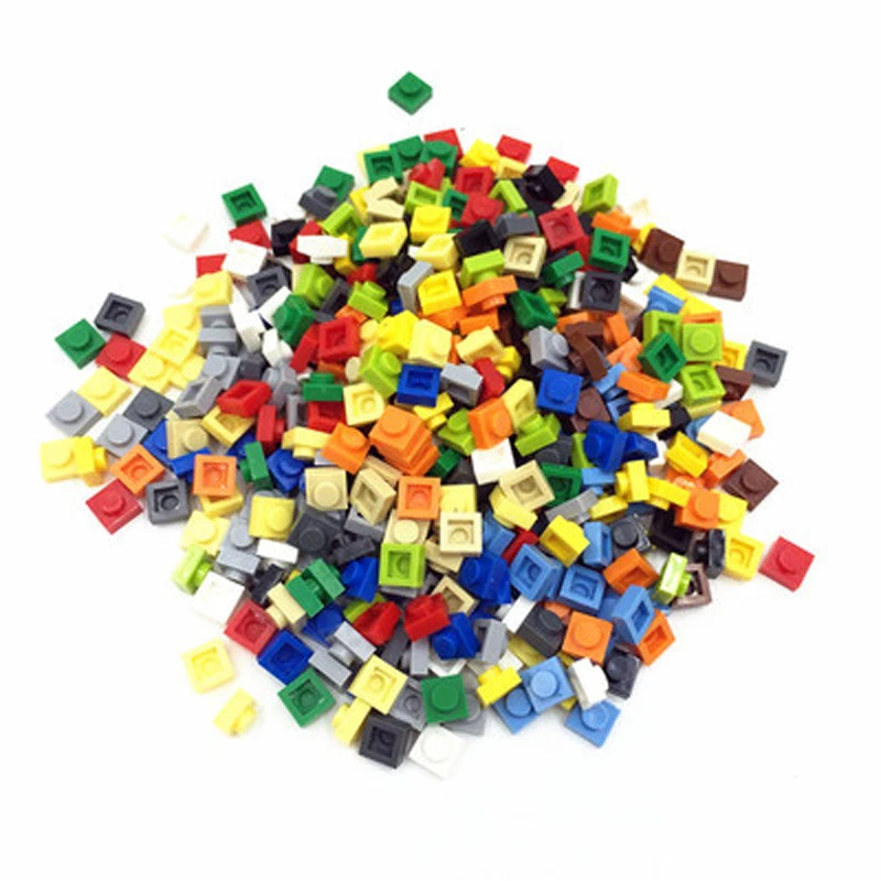diy Building block pieces small particle base piece short 1*1 Plate DIY Plastic Block particles assembled building blocksHot sal