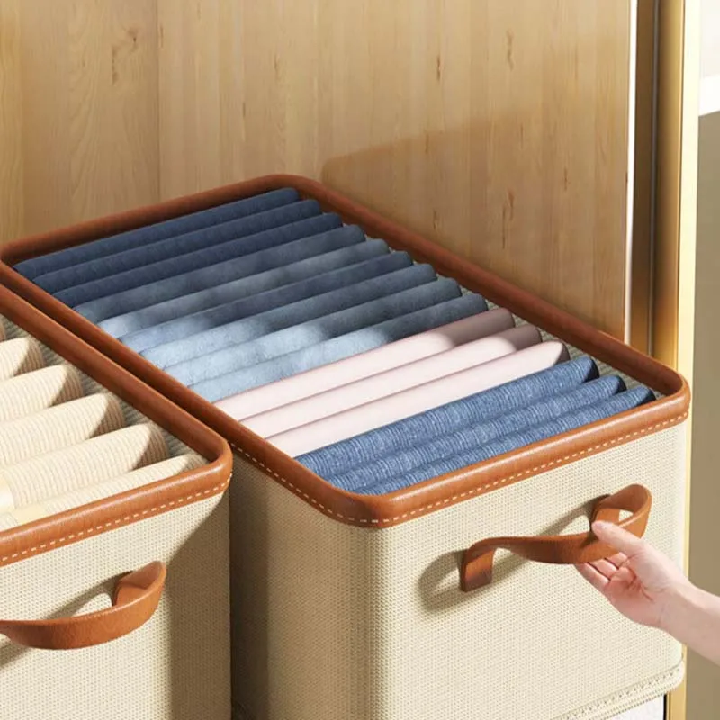 oem china wholesale storage box jeans closet storage clothes organizer  storage box&bin wardrobe drawer organizer for clothes