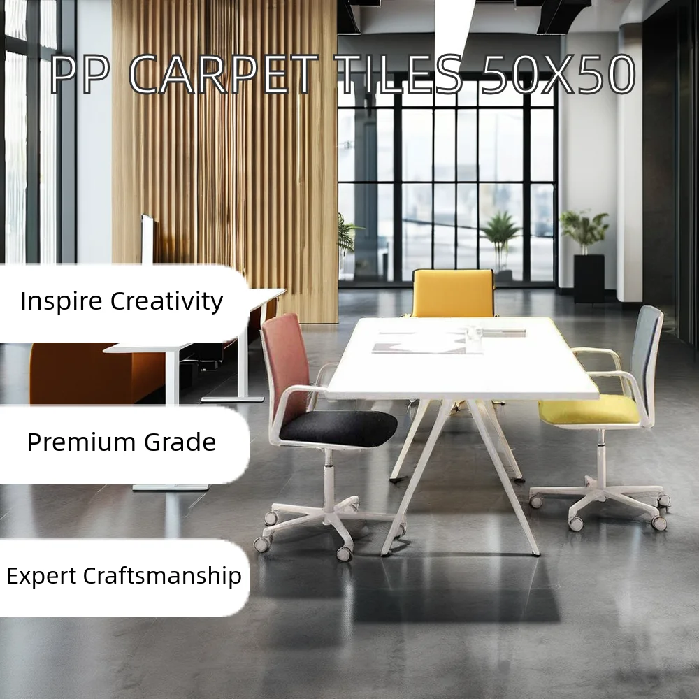 PP Carpet Tiles Modern Washable PVC Backing Modular Carpet for Home Commercial Office Factory Available
