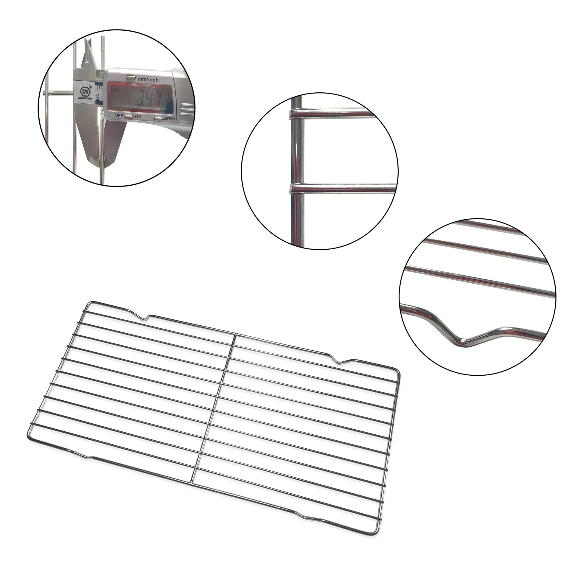 Customized high-temperature resistant food grade 304 stainless steel barbecue net pastry baking cooling rack for food industry