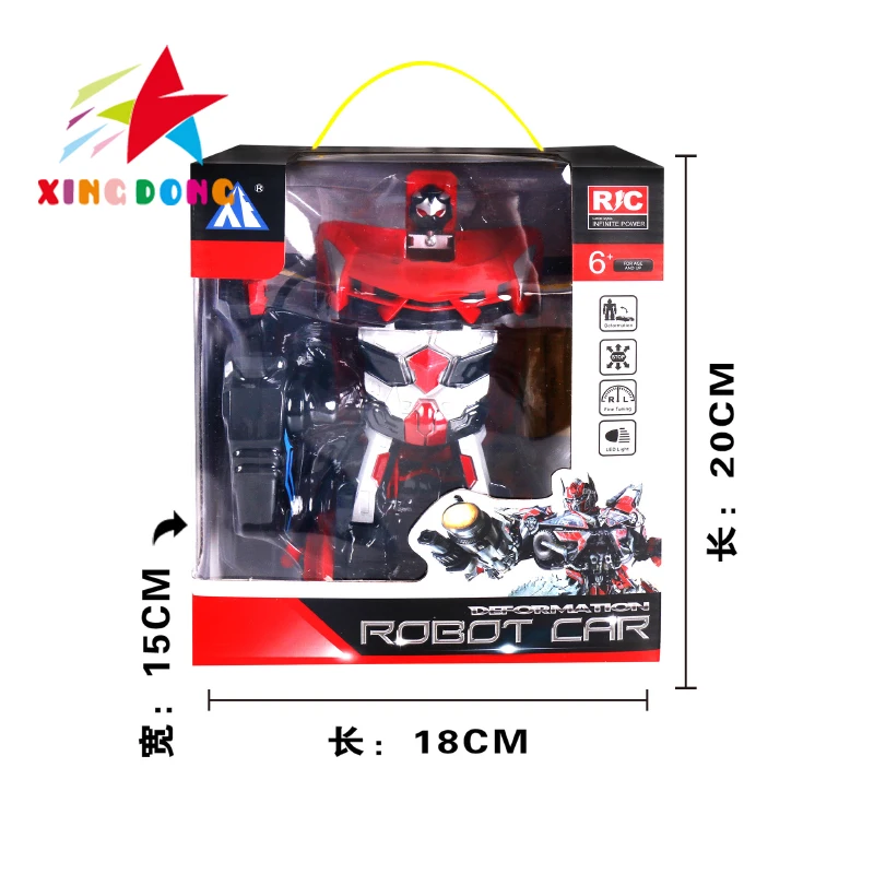 2024 new remote-controlled transformable car toy charging drift 1:18 one click transformable 5 remote-controlled car with light