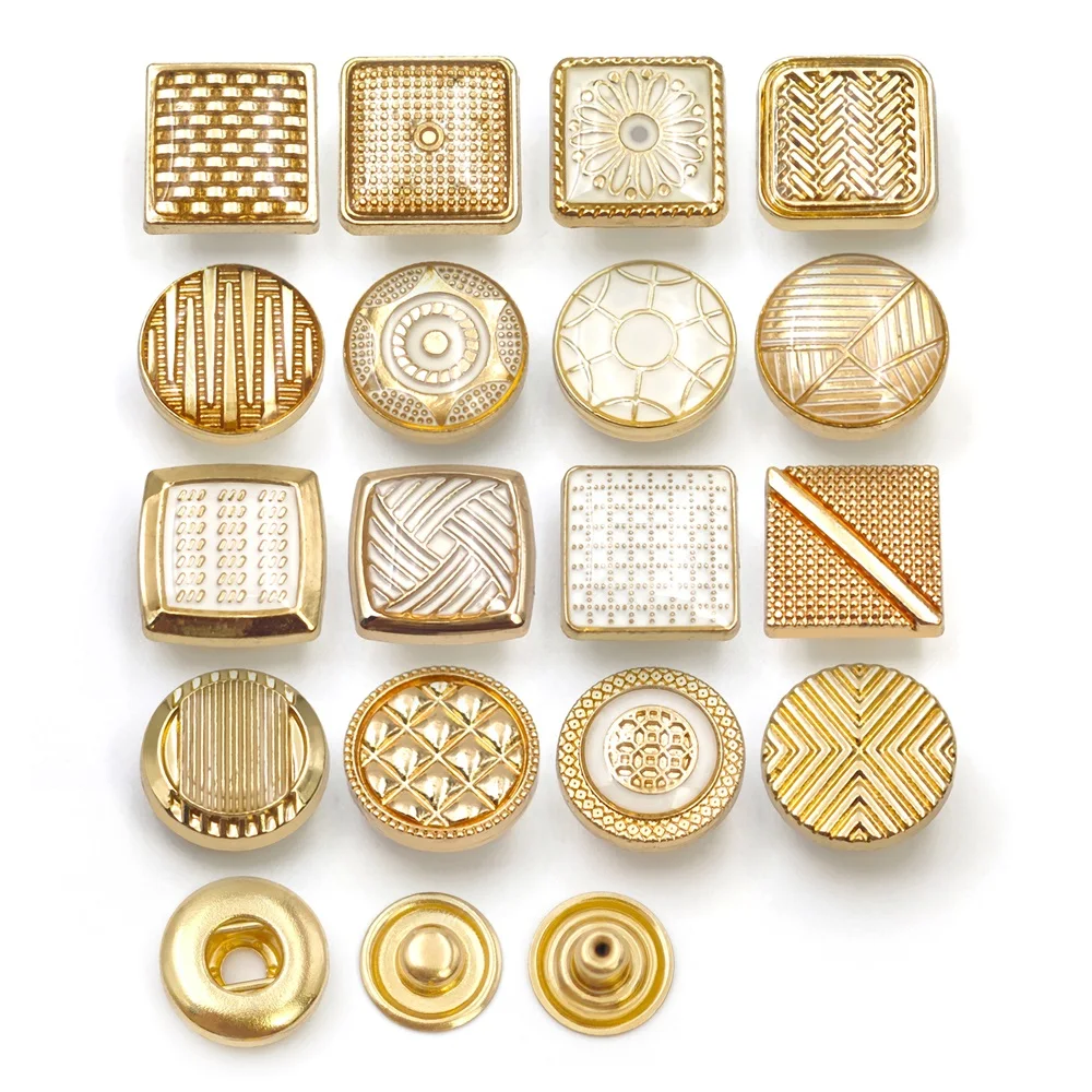 Круглая Мужская рубашка из цинкового сплава 12 мм пресс с пользовательским логотипом металлический зажим квадратная застежка-застежка для Thobe