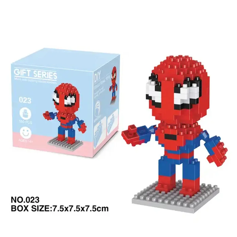 2024 New Arrivals Toys Plastic Mini Building Block Collection Marval Super Heroes Action Figures MOC Bricks 7.5cm Nano Figure