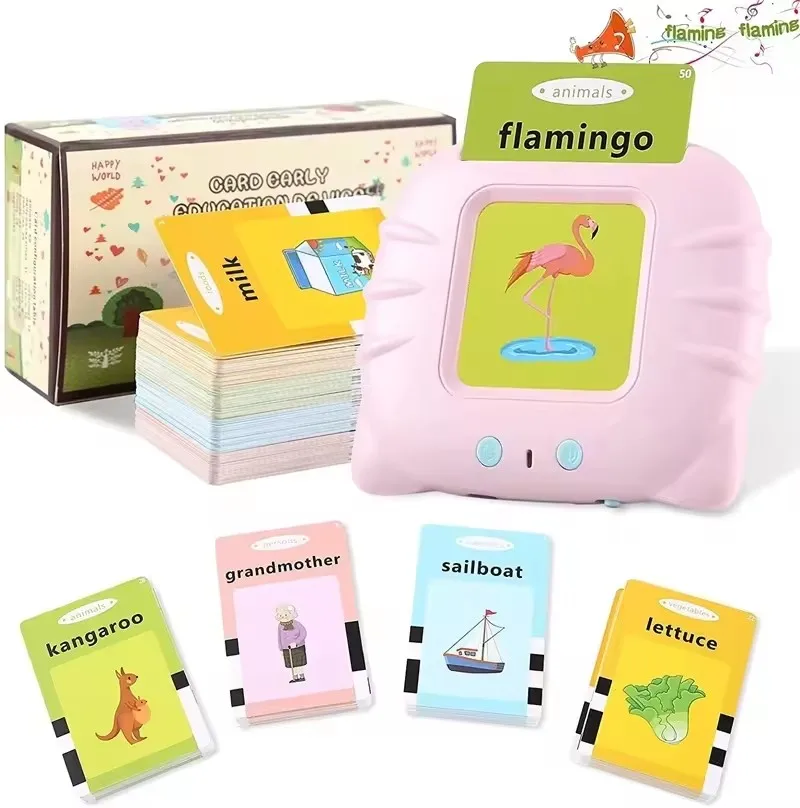 Talking Flash Cards 224 Words for Spanish French Various languages for kids Autism Sensory Toys Read Montessori Educational Toys