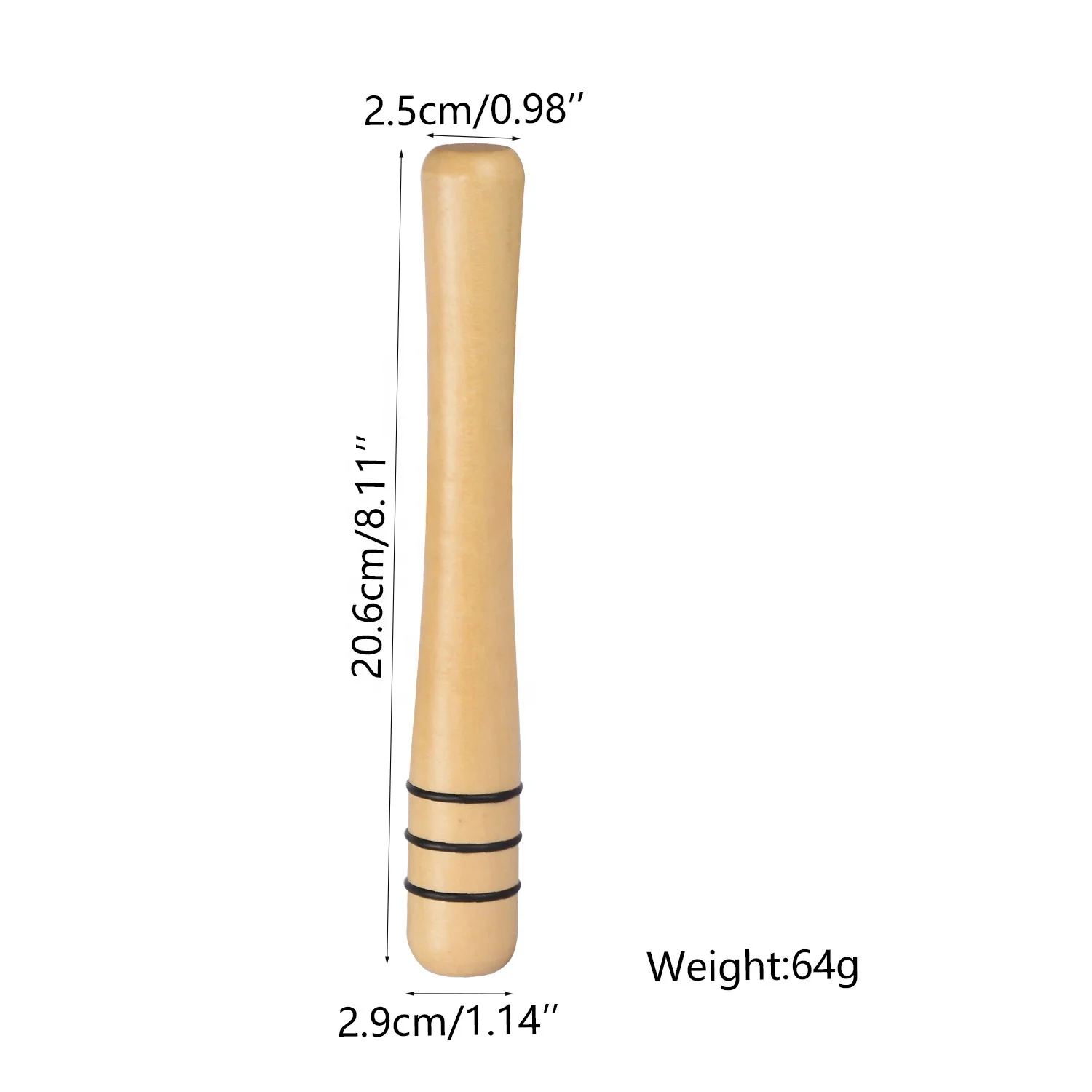 KLP High Quality Bartender Tools wooden Cocktail Bar Muddler Bar accessories