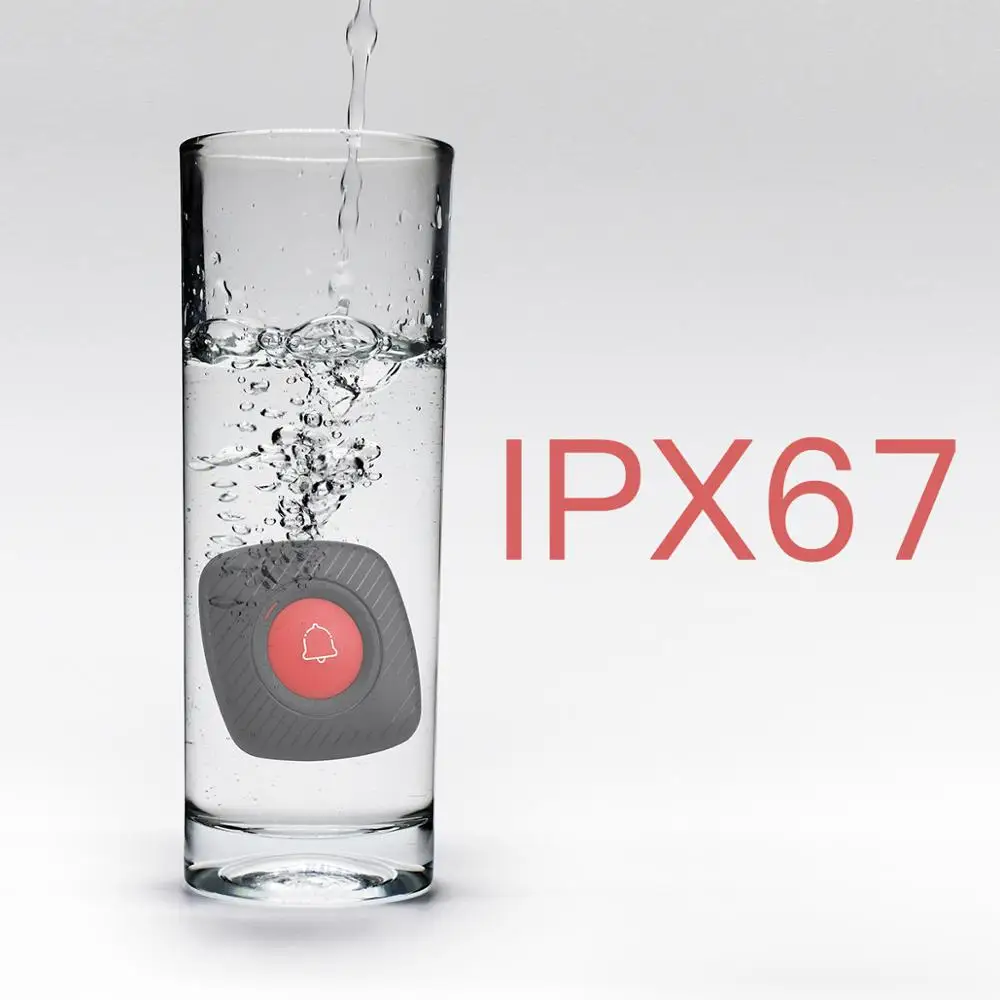 Wireless Transmitter Vibrator Waiter Wrist Watch Pager Restaurant Call Bell System