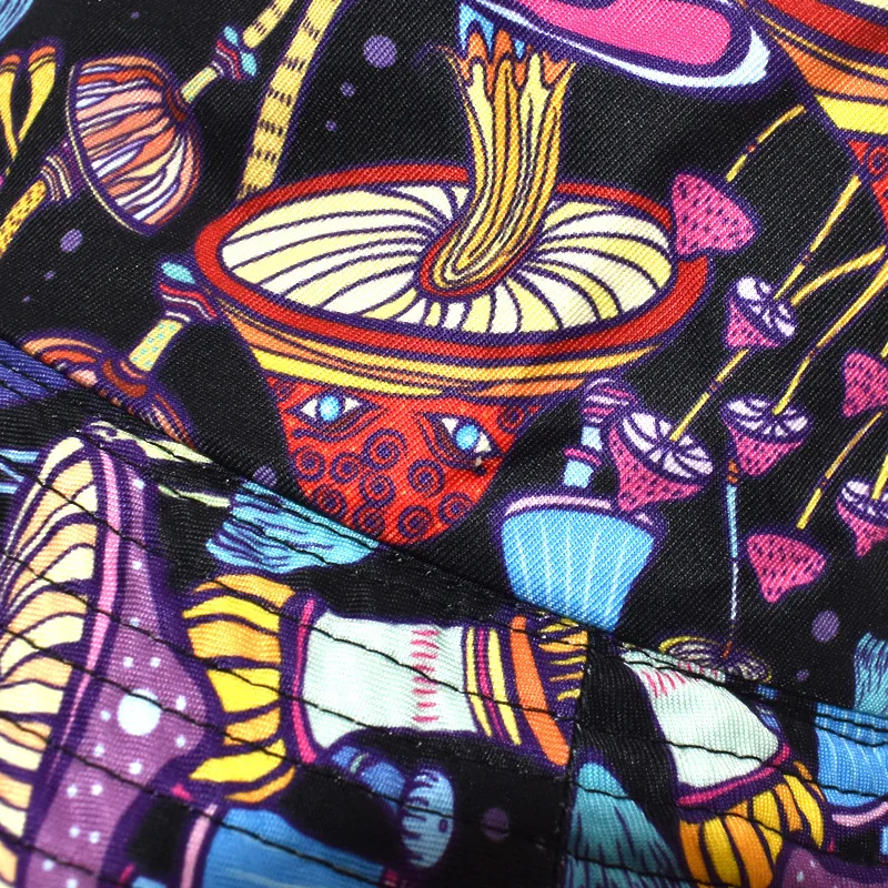 Best Sale 60s Hippie Reversible Mushroom Bucket Hat