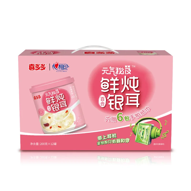 Hot Sell Canned Stewed Fresh White Fungus With Lily Bulbs Canned Fruit Series