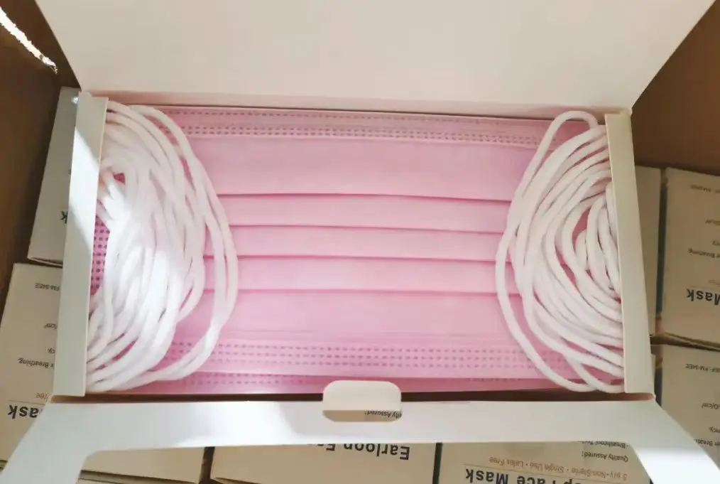 Women Black Non Woven Fabric Masks Blue Level 3 ASTM F2100 Three Layer Medical Masks Hospital Surgical Face Masks