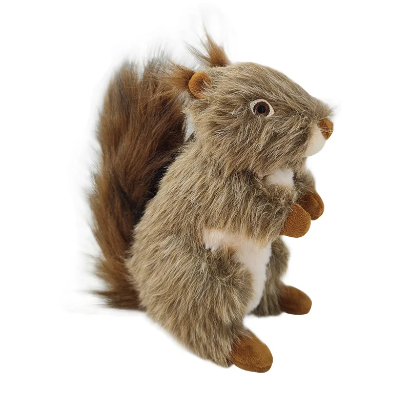 Simulation squirrel dog toy plush hunting toys for dogs hidden seek animals chew toy pet new fur supply