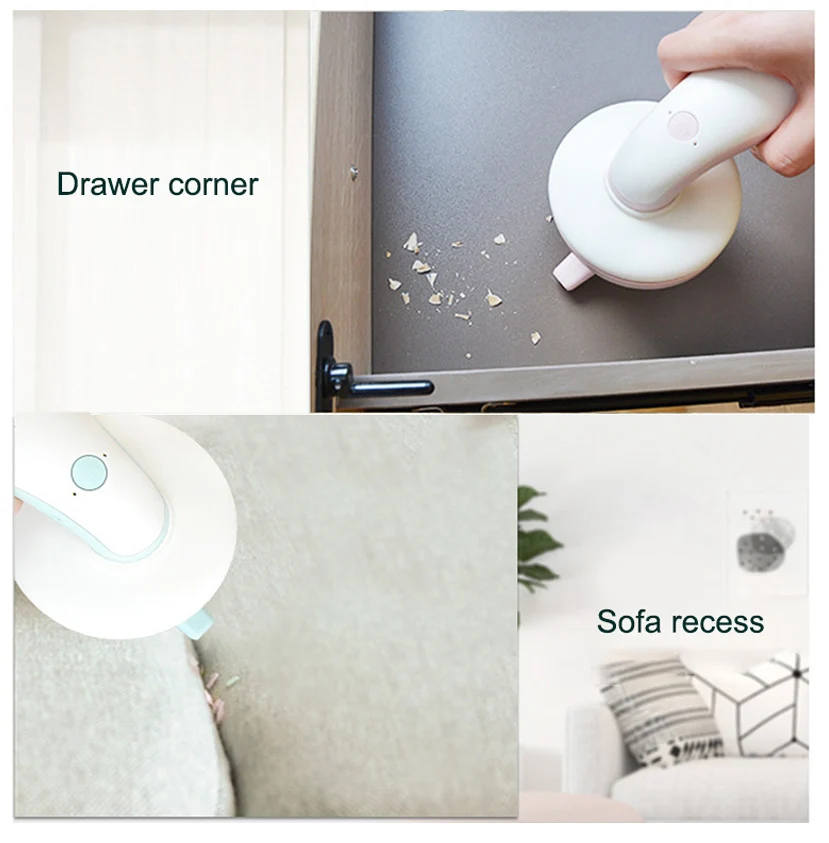 Desktop Vacuum Cleaner Usb Rechargeable Wireless Portable Electric Mini 2 In 1 Air Blower Cordless Computer Keyboard Duster