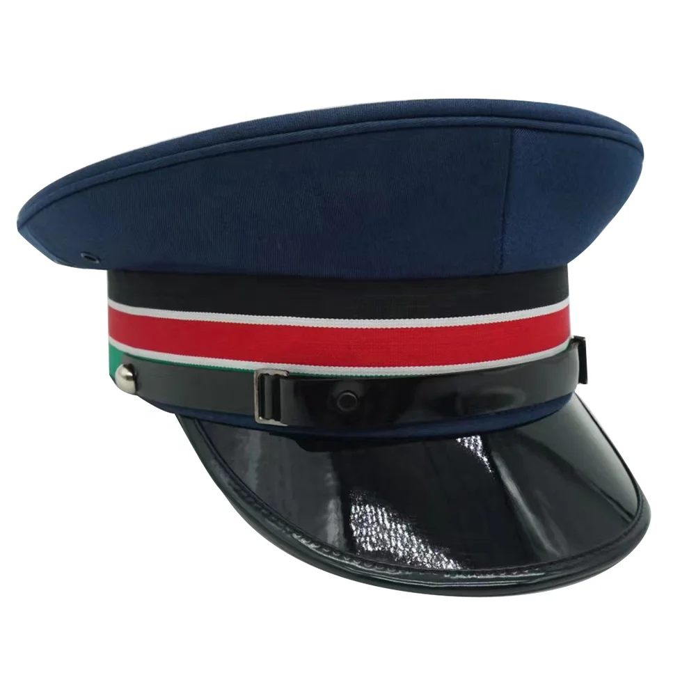 wholesale metal badge aviator hat 100% cotton airline pilot cap aircraft commander hat uniform wear peaked cap