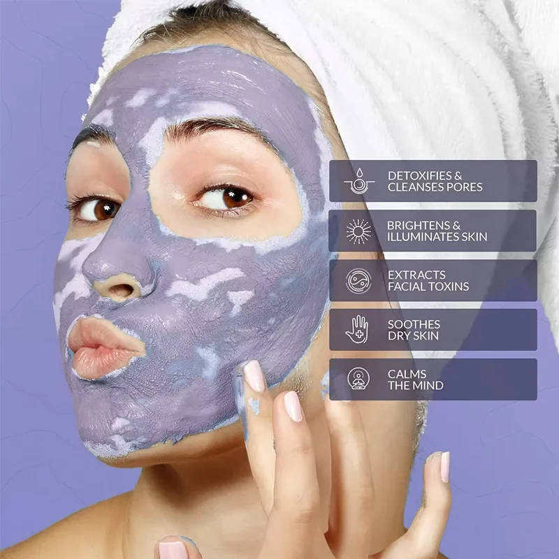 LIFFIT Private Label face mask blueberry black head remover anti aging moisturizing skin care clay mask for face