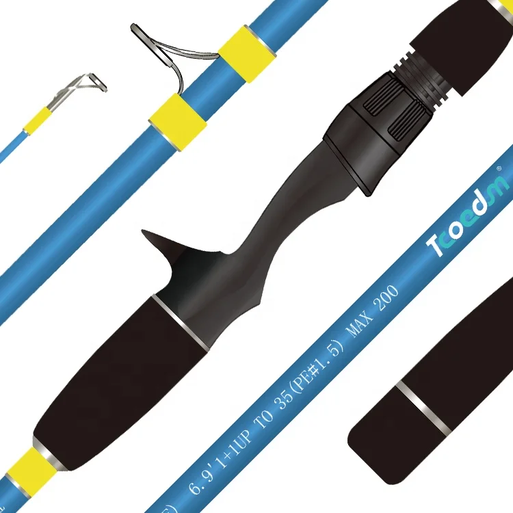 TCOEDM FUJI guide 7+1 FUJI non FUJI reel seat OEM customized color professional tai rubber rod