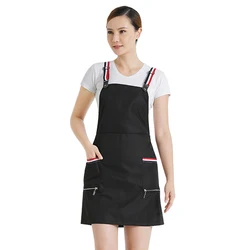 Custom Logo Fabric Beauty Apron Half Waterproof Barber Hairdresser Aprons Salon Hair Cut Apron Customized