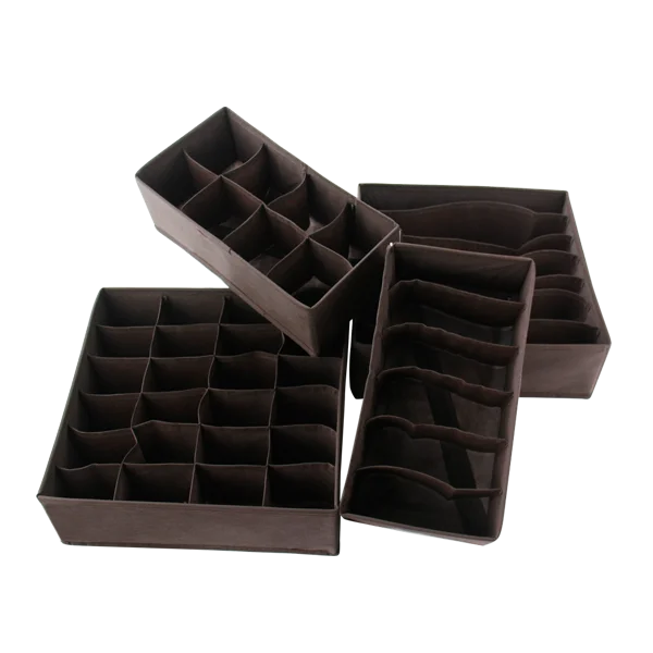 4 PCS Home Use Foldable Closet Organizer Drawers Underwear Storage Bins
