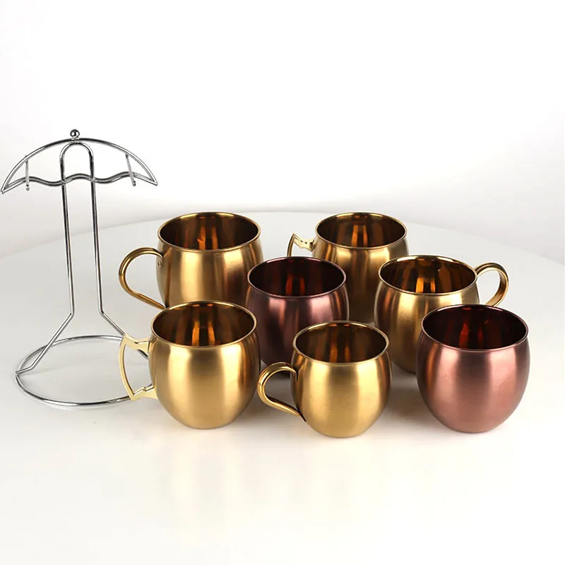 Wholesale Customized Mug  High Quality 304 Stainless Steel Mini Moscow Mule Copper Mug