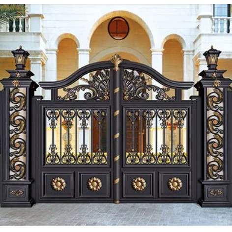 High quality house main gates front door security gate iron gate designs simple sliding gate motor