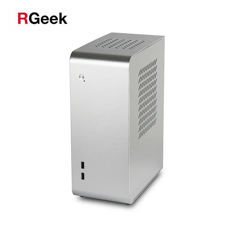 RGeek Custom Made OEM Full Aluminum Fanless Industrial Small Computer PC Thin Mini itx Gaming Case PC Chassis