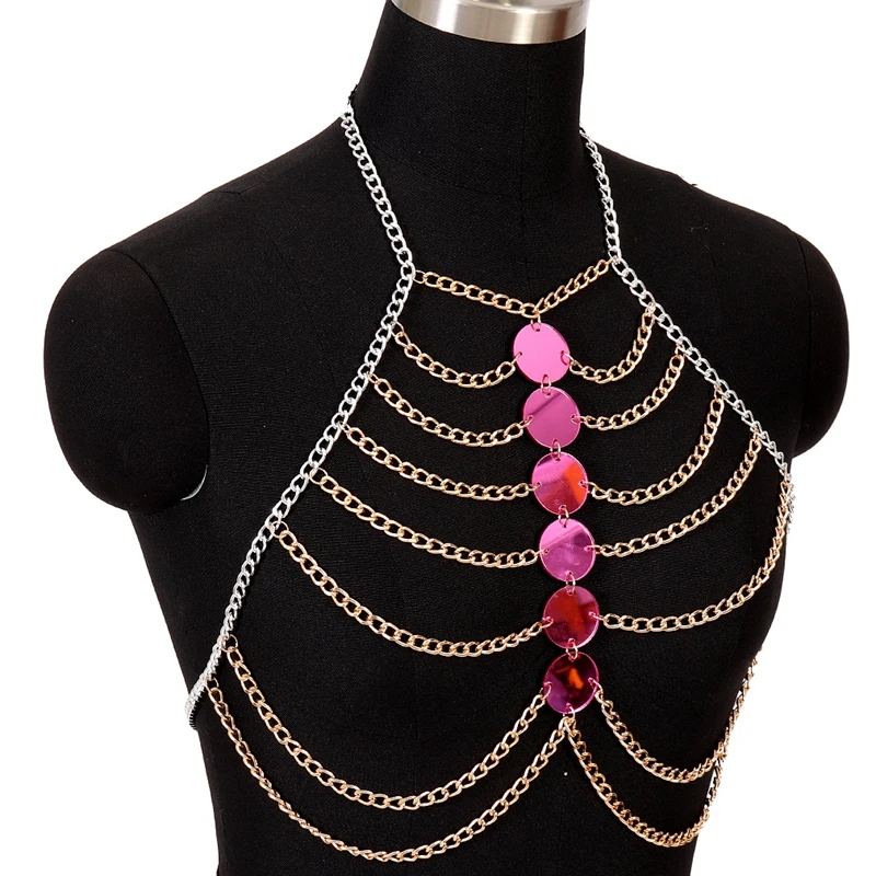 Women Body Harness Bohemian style Jewelry Night Party Hot Sexy Night Bra Top Night Club  Body Chain Top