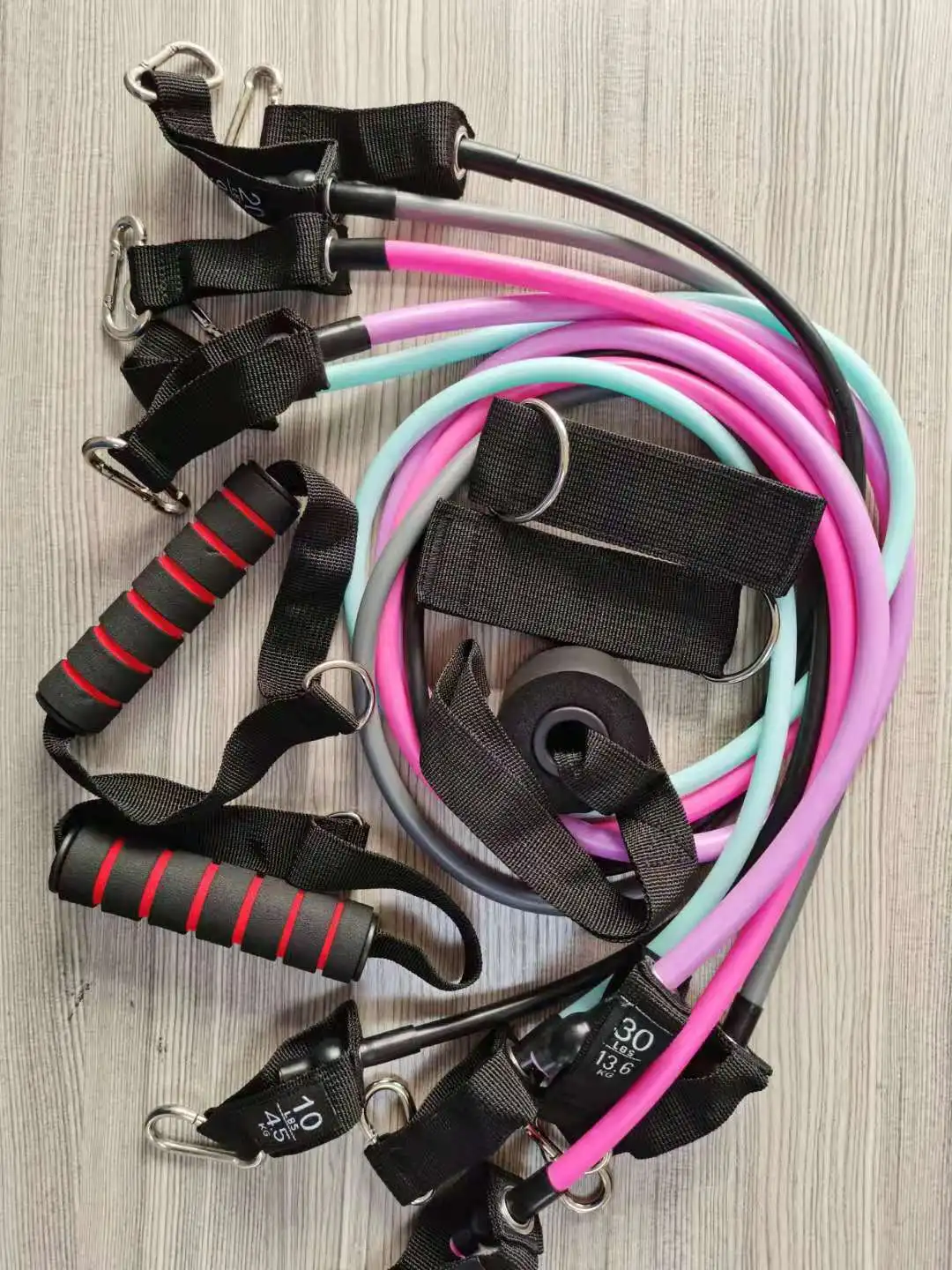 11 Pcs Resistance Fitness Pull Rope Set Latex And TPE Resistance Bands Set 11pcs Resistance Bands