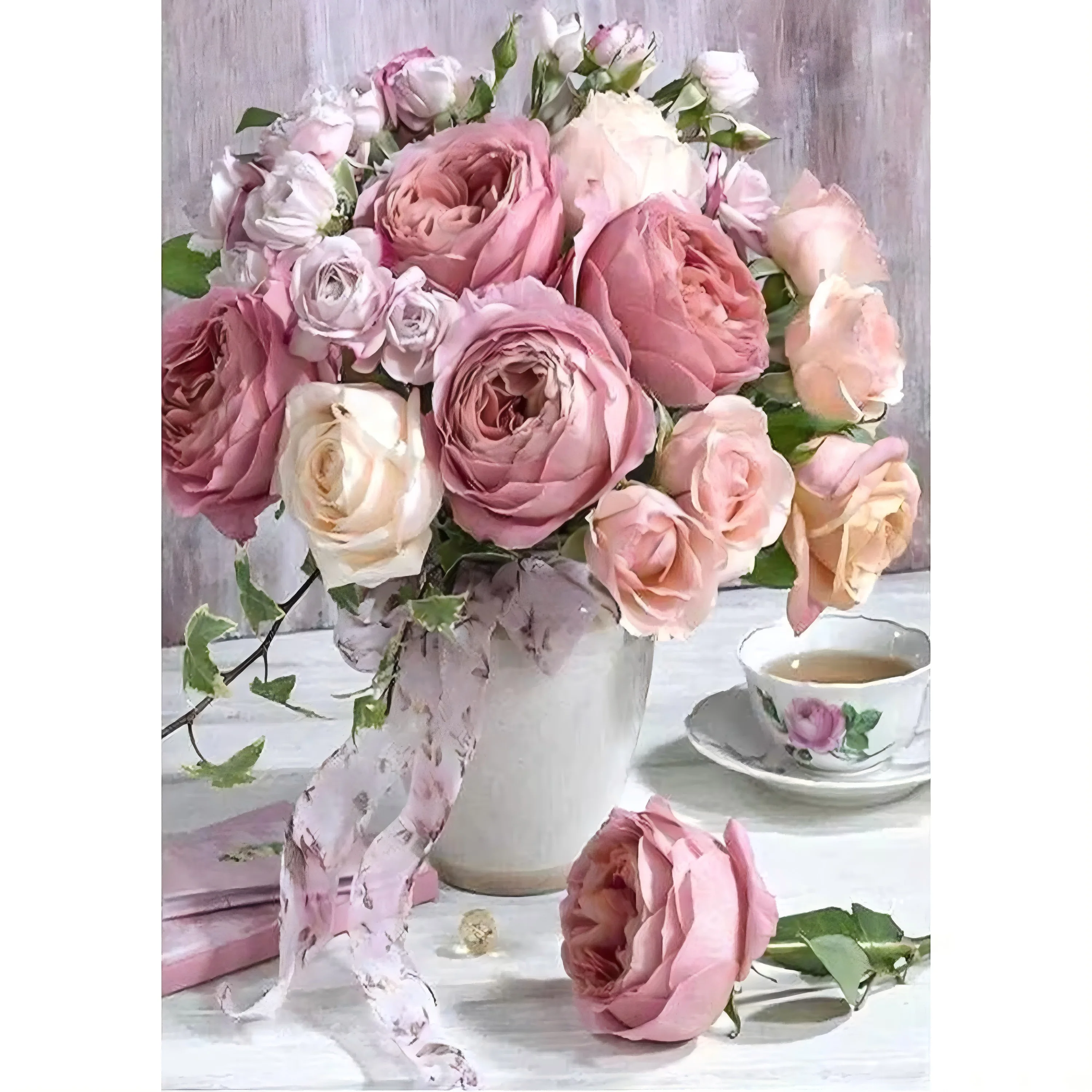 5D full diamond paint rose diamond embroidery set DIY diamond rhinestone canvas cross stitch wall decoration paint child adults