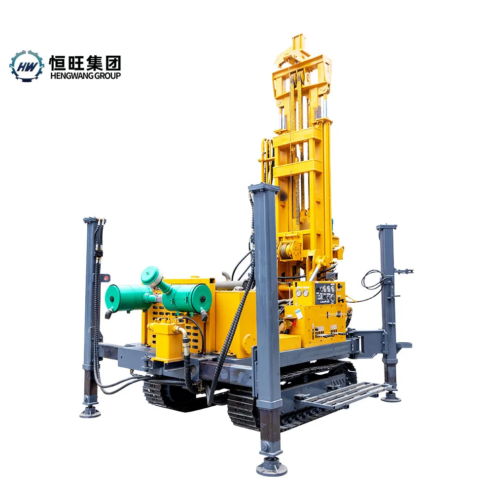 Hengwang cheap price 300 Meters Track Mounted Drilling Rig with Air compressor