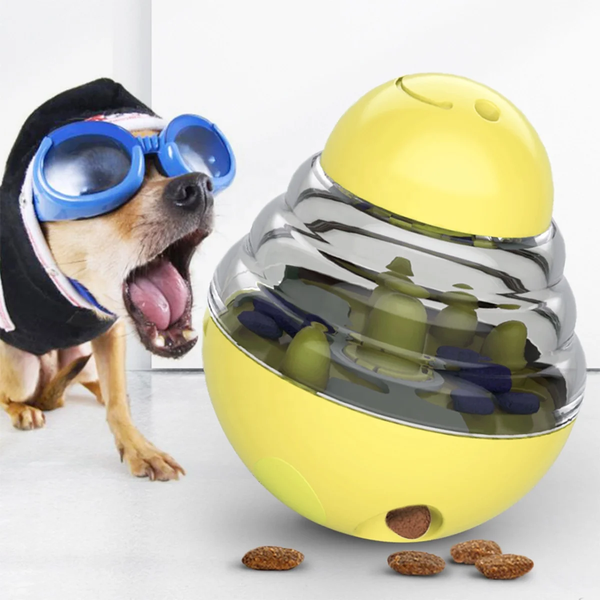 
Dog Treat Ball Interactive Treat Dispensing Dog Puzzle Toy Rubber Slow Feeding Food Dispensing Dog Toy Reduce Boredom 