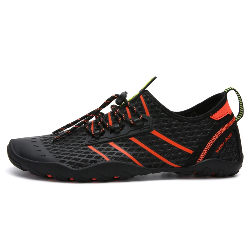 
Black and Orange Aqua Water Shoes Beach Swimming Socks with Drawstring 