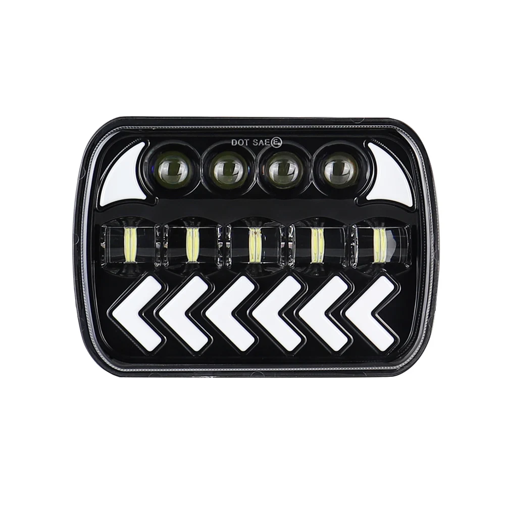 Square Led Head Light 5*7inch Fits For Ford F-100 F-150/250/350 Ranger F600 F900 Pickup Truck