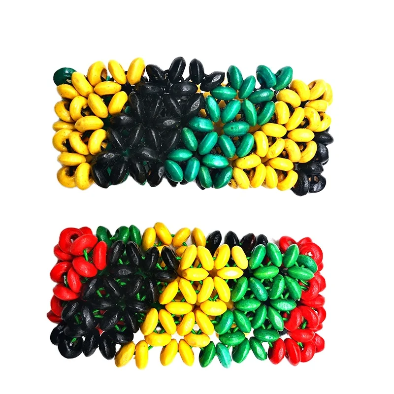 Hot Sale Wholesale Handmade African Rasta Jamaica Beaded Bracelet Bangles