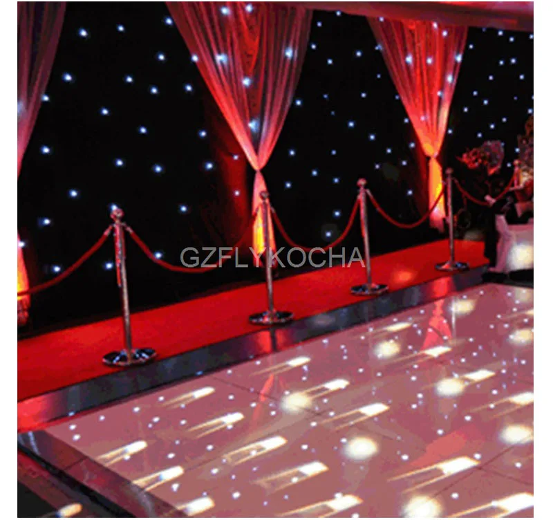 indoor BW/W/RGB fullcolor Flexible foldable led star curtain 4x6m single white DMX function lift light rampled bar disco