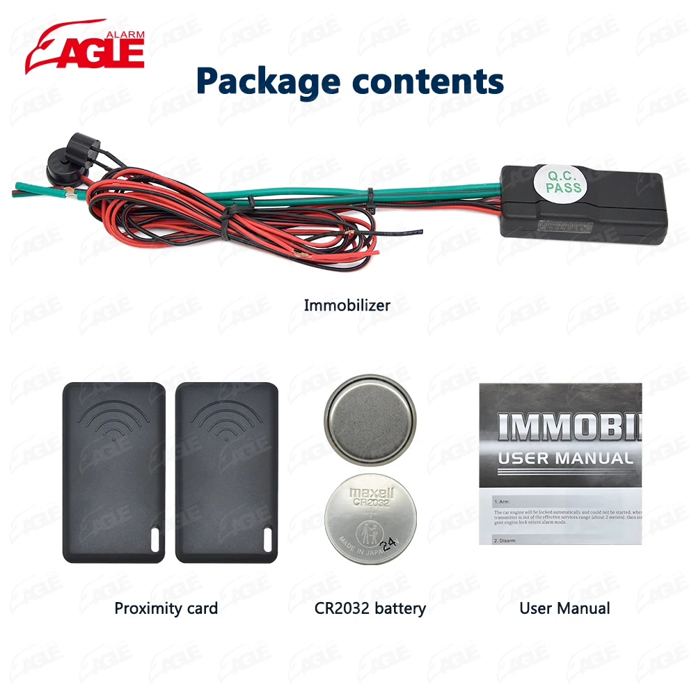 Vehicle car alarm system wireless 2.4GHZ rfid engine oil cut car immobilizer system alarma de carro in South American market
