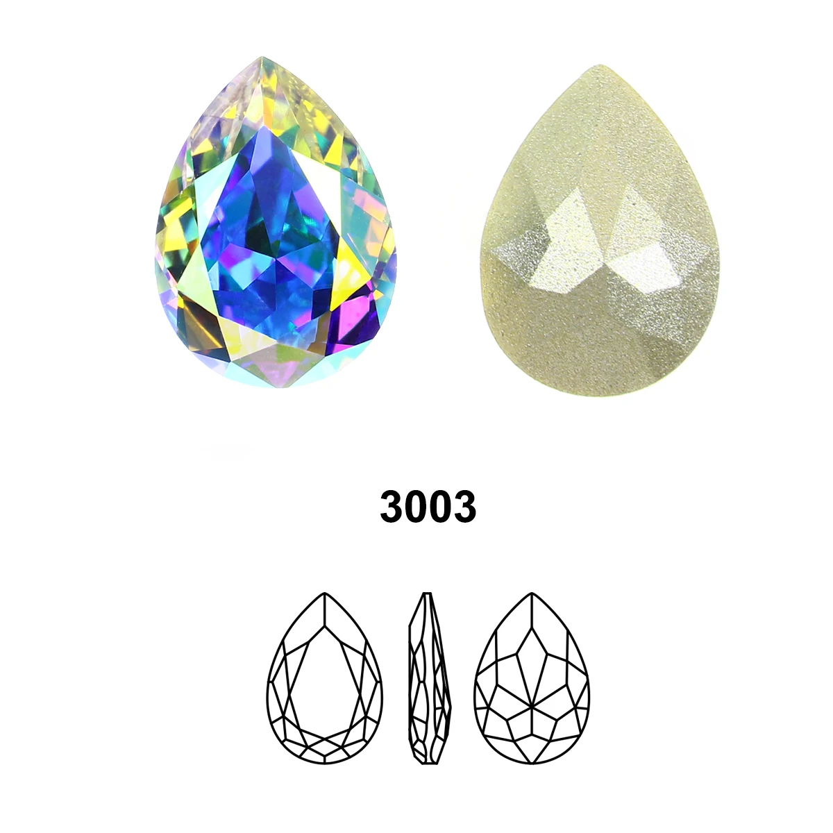 Factory Wholesale Price Drop crystal AB FANCY STONE  K9 Point Back rhinestone For jewelry making