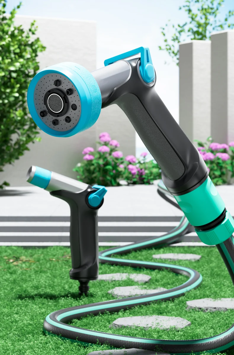 China Manufacture Direct Sale Garden Water Hose Spray Nozzle Gun Brass Adjustable Portable Garden Water Spray Nozzle