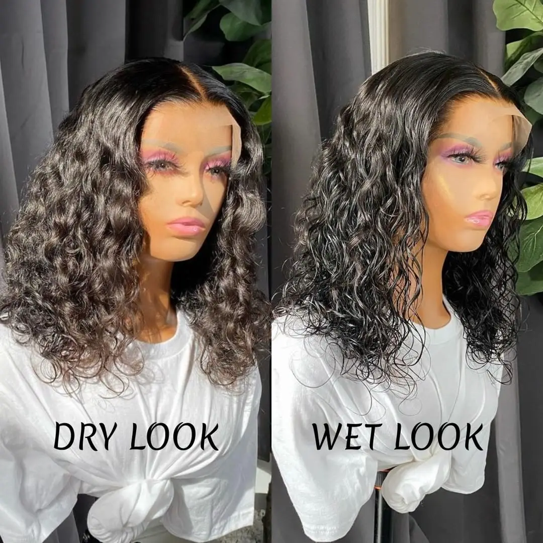 Peruvian Human Hair Colored Bob Wig,Orange Yellow Bob 613 Lace Front Wig,Frontal Virgin Hair Hd Lace Bob Wigs For Black Women