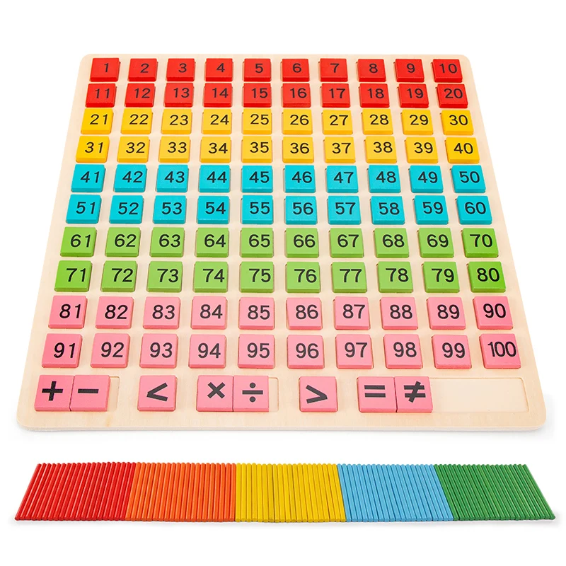 Math Box Game Boards Wooden Preschool Puzzles Intelligence Multiplication Arithmetic Educational Lean For Brain Exercise