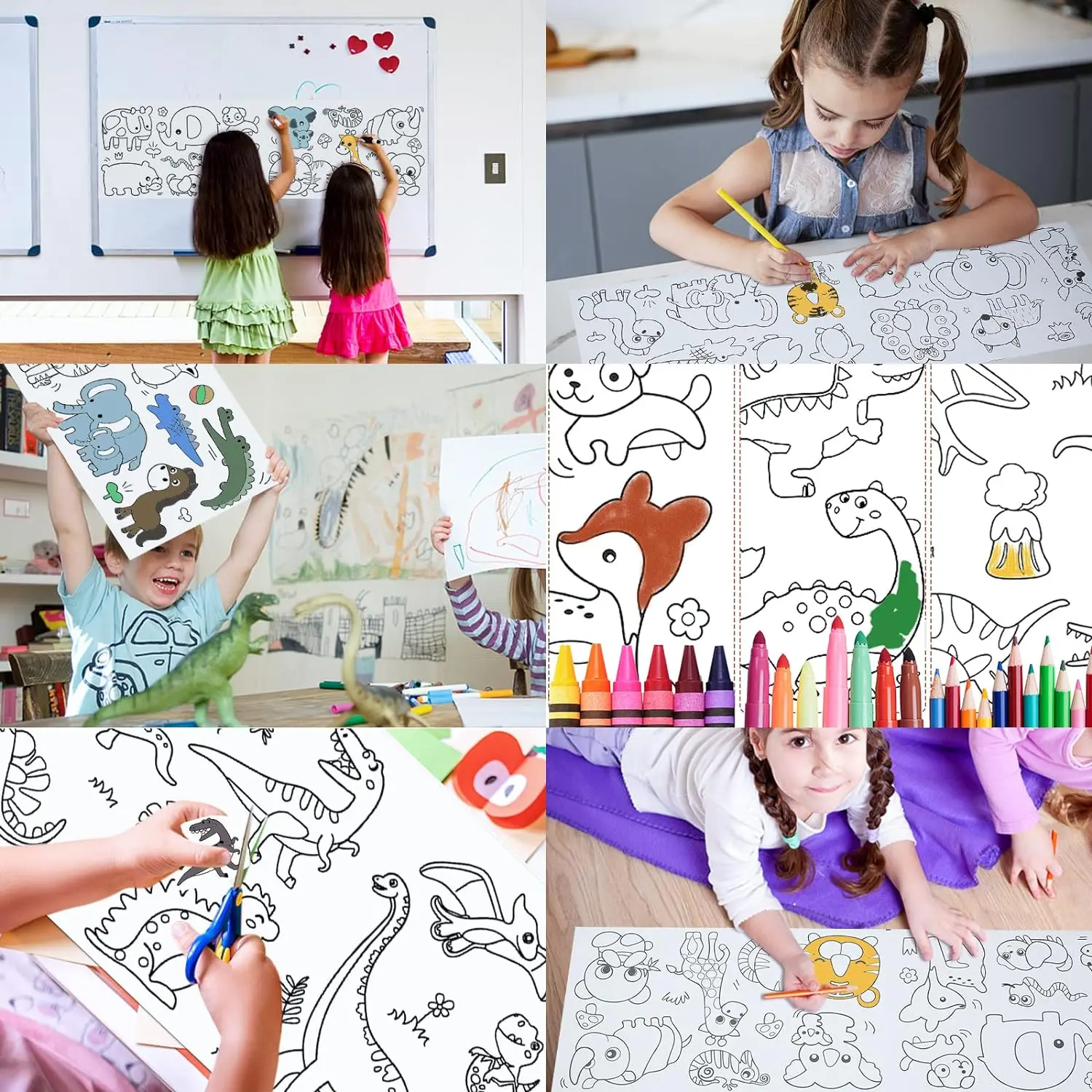 Drawing Paper for Kids DIY Painting Coloring Paper Roll for Toddler Arts and Crafts Gift for Class Home Birthday Party