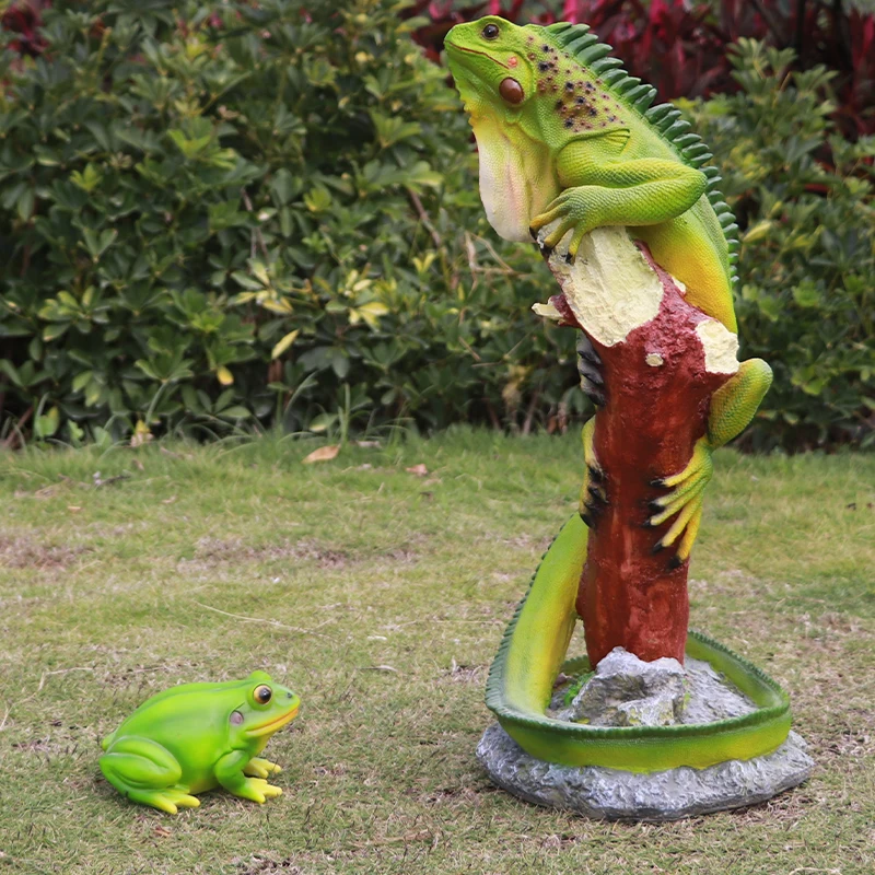 Life Size Lizard Statues Decoration Fiberglass Animal Statues Custom Fiberglass Lizard Statue for Garden
