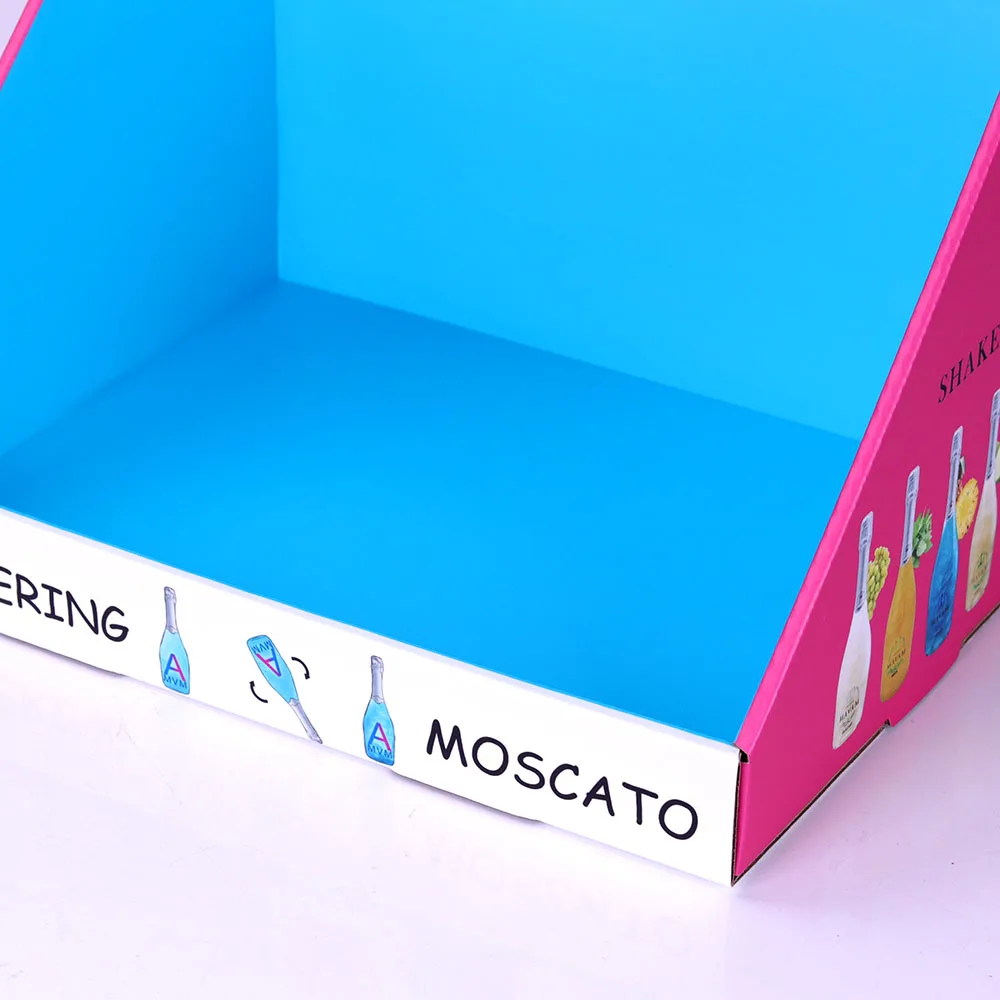 Custom Design Advertising Recyclable Cardboard Wood Glass Counter  Display Pdq  With Lcd Display Screen for Promotion Goods