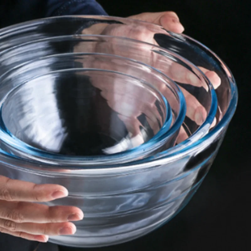 Контейнер для фруктового салата прозрачная большая стеклянная чаша свежего круглая с соответствующей пластиковой крышкой Современная праздничная
