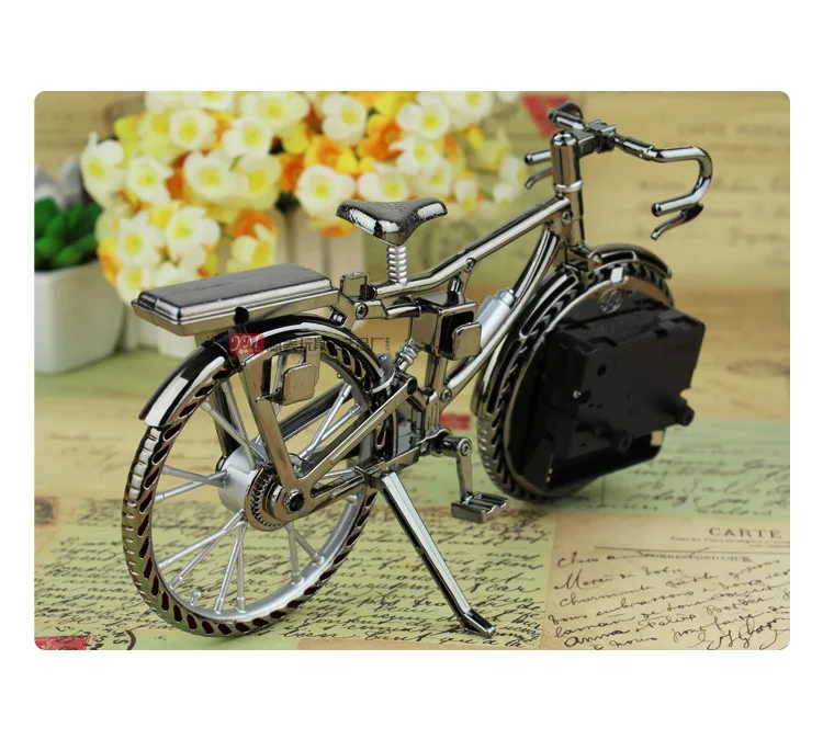 Alarm Clock Retro Bicycle Shape Creative Table Clock Numeral Vintage Bike Watch Plastic Living Room Home Decor Digital Clock