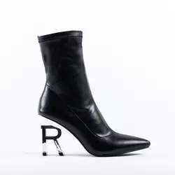girls latest fashion winter boots custom women chrome high heel ankle boots